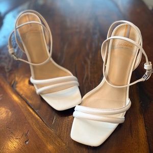 Sam Edelman Kia Block Heel — Bright White Leather — Size 8